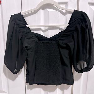 Black crop top from A&F